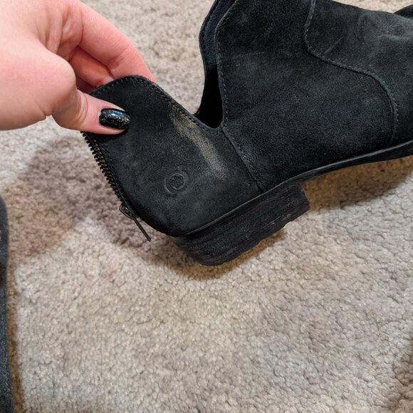 Born Black Suede Ankle Boots - Picture 4 of 10